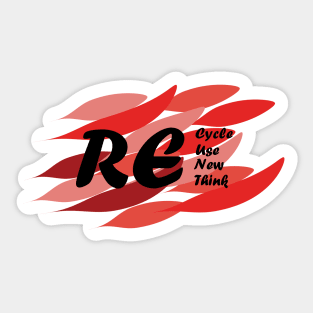 Recycle Reuse Renew Rethink Sticker